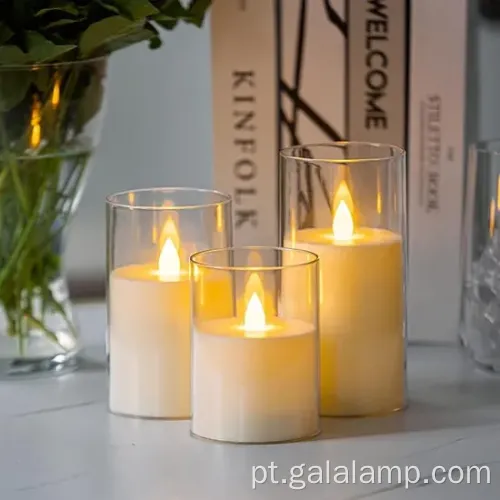 Vela sem fumaça eletrônica LED para decoração de férias